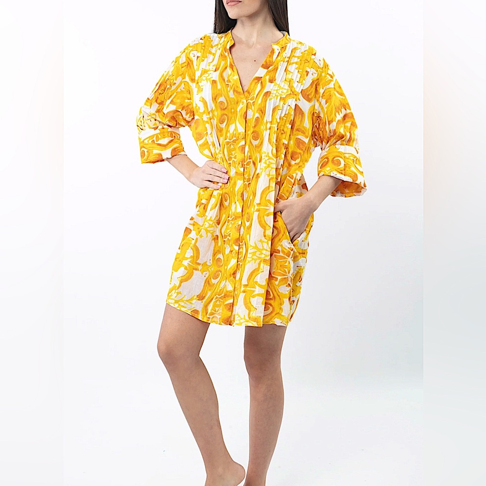 Cotton Short Kaftan Dress